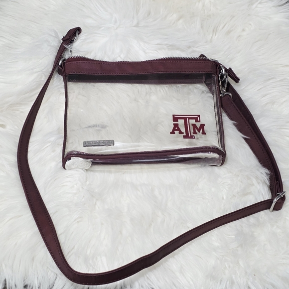 Texas A&M Aggies Clear Crossbody Bag Purse Stadium Approved - Picture 8 of 15